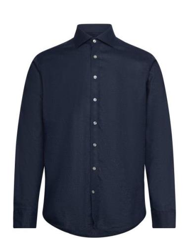 Bs Butkus Casual Modern Fit Shirt Tops Shirts Linen Shirts Navy Bruun ...