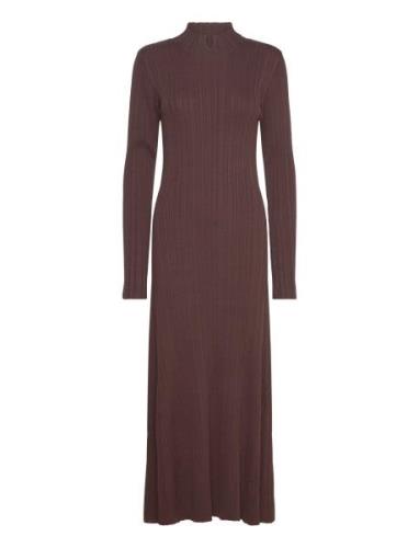 Tulip Knit Dress Designers Maxi Dress Brown HOLZWEILER