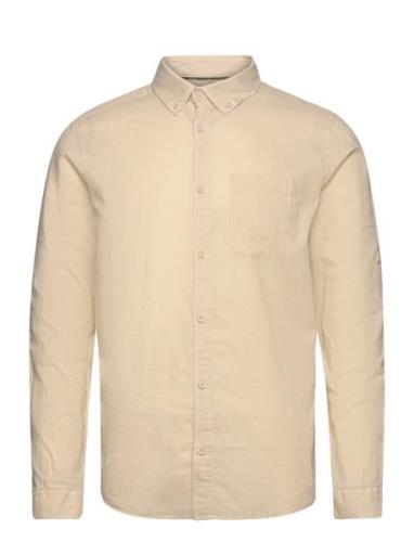 Inglobe Tops Shirts Linen Shirts Beige INDICODE