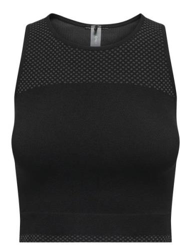 Onpjamina Seam Short Sl Top Tops Crop Tops Sleeveless Crop Tops Black ...