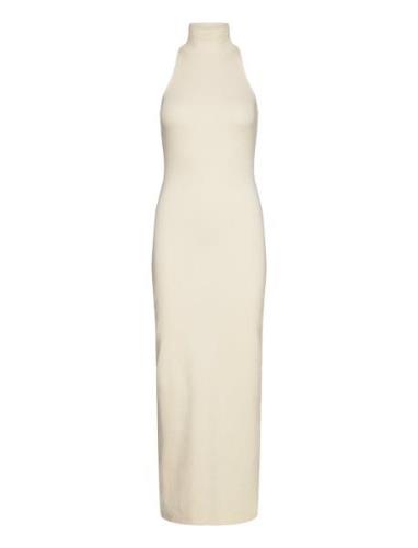 Twisted Back Rib Dress Designers Maxi Dress Cream Les Coyotes De Paris