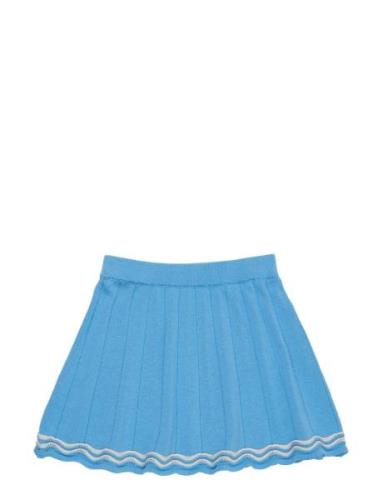 Lt. Knitted Tennis Skirt Dresses & Skirts Skirts Midi Skirts Blue Cope...