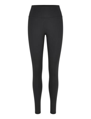 Rib High-Rise Legging, Long Bottoms Running-training Tights Black Girl...