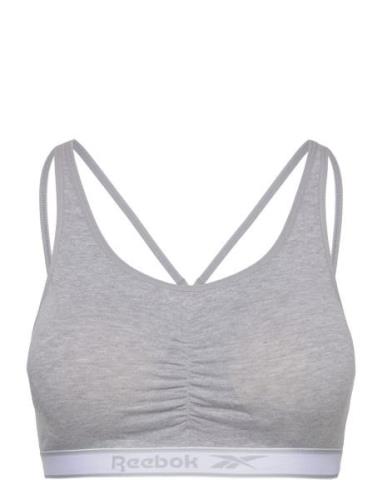 Womens Rbk Bra Top Jackie Sport Crop Tops Sleeveless Crop Tops Grey Re...