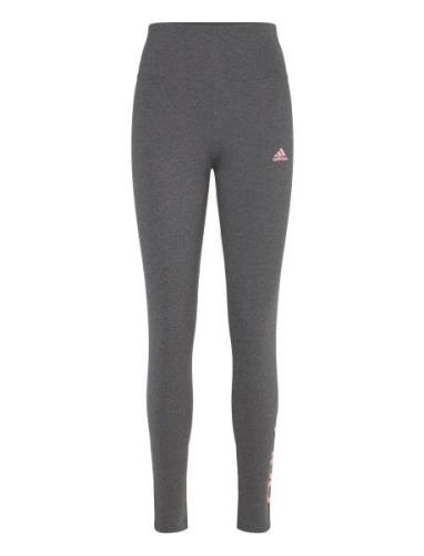 Essentials High Waist Logo Leggings Bottoms Leggings Grey Adidas Sport...