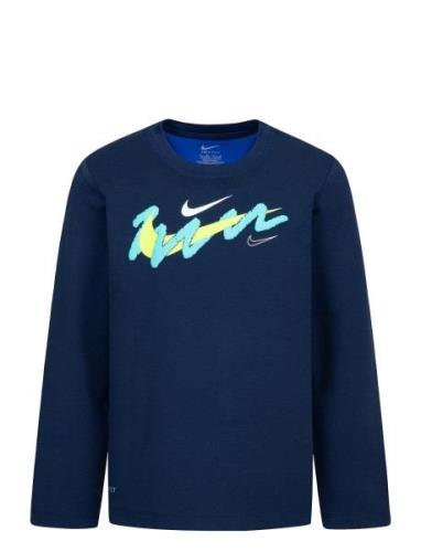 Nike Dri-Fit Swoosh Longsleeve Tee Tops T-shirts Long-sleeved T-Skjort...