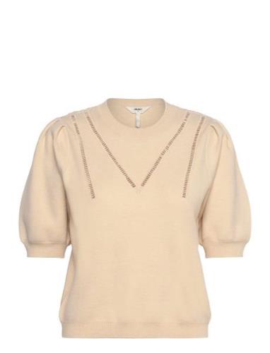 Objvari Knit 2/4 Re Knit Pullover 134 Tops Knitwear Jumpers Beige Obje...