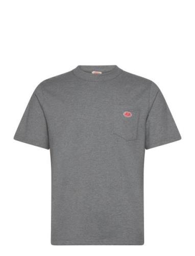 Basic Pocket T-Shirt Héritage Tops T-Kortærmet Skjorte Grey Armor Lux