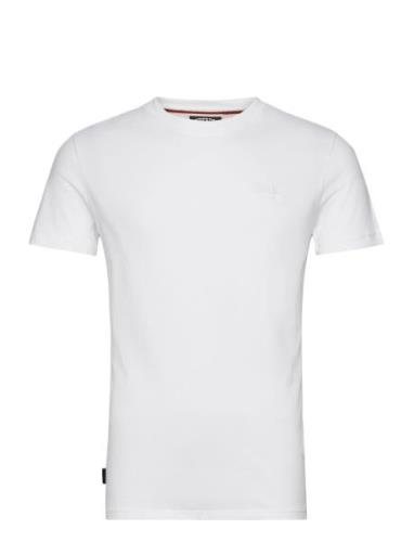 Essential Logo Emb Tee Tops T-Kortærmet Skjorte White Superdry