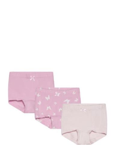 Nmftights 3P Pink Butterfly Noos Night & Underwear Underwear Panties P...