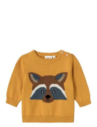 Nbmnalle Ls Knit Tops Knitwear Pullovers Yellow Name It