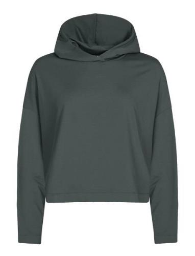 Soft Cropped Hoodie Sport Sweatshirts & Hoodies Hoodies Green Röhnisch