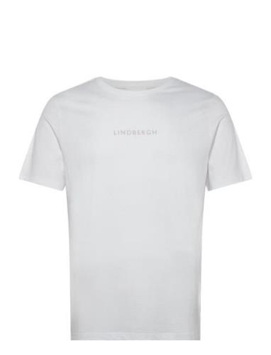 Lindbergh Print Tee S/S Tops T-Kortærmet Skjorte White Lindbergh