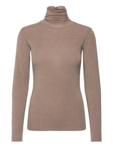 Cc Heart Lana Turtleneck Tops Knitwear Turtleneck Brown Coster Copenha...