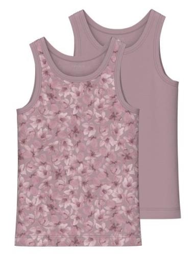 Nmftank Top 2P Mauve Flower Noos Tops T-shirts Sleeveless Pink Name It