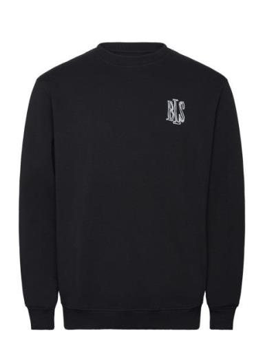 Handwritten Crewneck Tops Sweatshirts & Hoodies Sweatshirts Black BLS ...