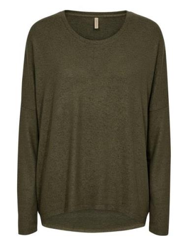 Sc-Biara Tops Knitwear Jumpers Green Soyaconcept