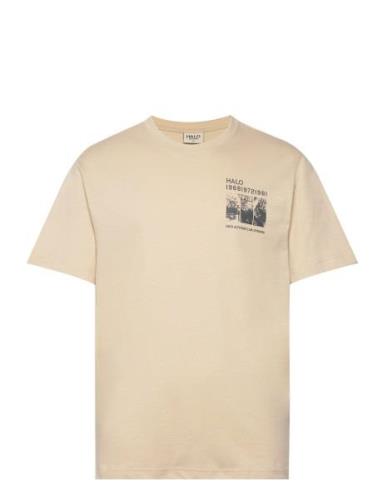 Halo Map T-Shirt Tops T-Kortærmet Skjorte Beige HALO