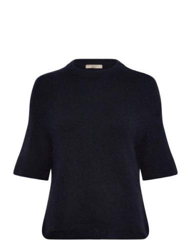 Knitted Top Tops T-shirts & Tops Short-sleeved Black Gina Tricot