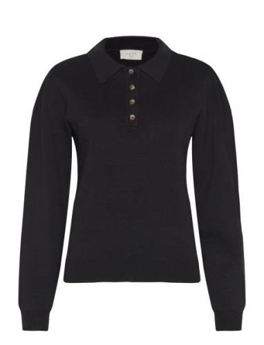 Als Polo Knit Top Tops T-shirts & Tops Polos Black NORR