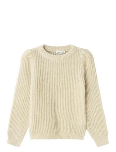 Nkfnajamaj Ls Knit Tops Knitwear Pullovers Beige Name It