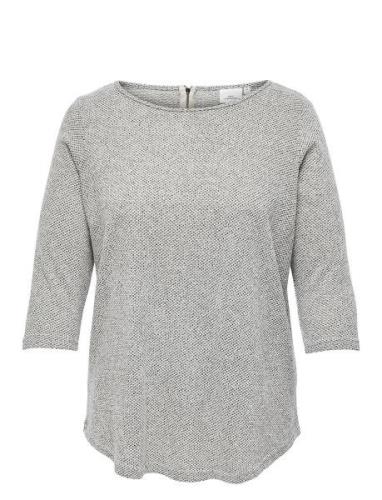 Carmartha 3/4 Top Tops T-shirts & Tops Long-sleeved Grey ONLY Carmakom...