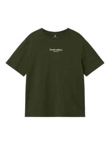 Nkmbrody Ss Nreg Top Noos Tops T-Kortærmet Skjorte Khaki Green Name It