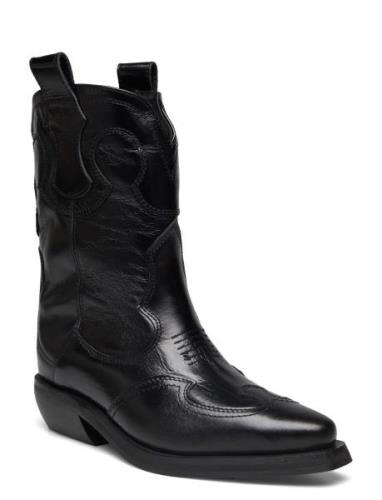 Nirvana Shoes Boots Ankle Boots Ankle Boots Flat Heel Black Pavement