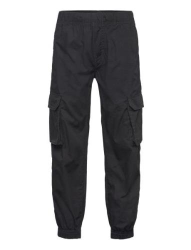 Trousers Vilgot Poplin Cargo Bottoms Trousers Black Lindex