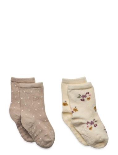 Sock 4 P Romantic Strømper Non-slip Multi/patterned Lindex