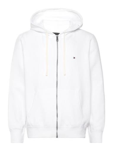 Essential Fleece Zip Through Tops Sweatshirts & Hoodies Hoodies White ...