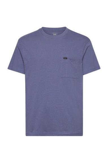 Relaxed Pocket Tee Tops T-Kortærmet Skjorte Blue Lee Jeans