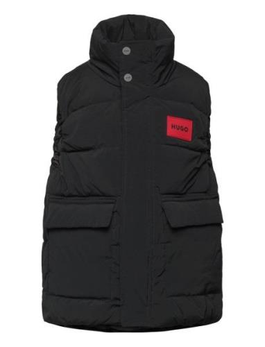 Puffer Jacket Sleeveless Foret Vest Black Hugo Kids