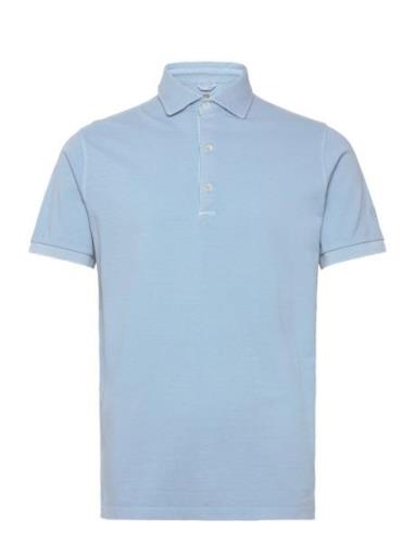 Mmgharvey Faded Polo Tops Polos Short-sleeved Blue Mos Mosh Gallery