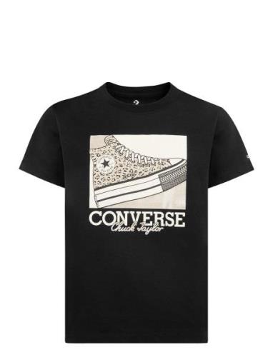 Converse Leopard Sneaker Tee Tops T-Kortærmet Skjorte Black Converse