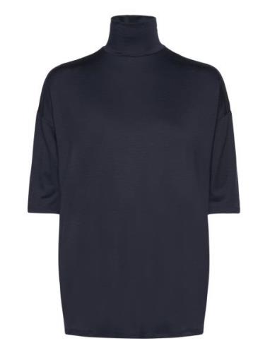 Tomasine Turtleneck Tops T-shirts & Tops Short-sleeved Navy Residus