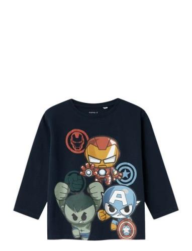 Nmmanan Marvel Ls Nreg Top Mar Tops T-shirts Long-sleeved T-Skjorte Na...