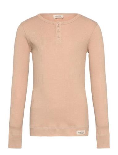 Tee Ls Tops T-shirts Long-sleeved T-Skjorte Beige MarMar Copenhagen