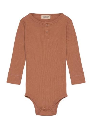 Body Ls Bodies Long-sleeved Orange MarMar Copenhagen