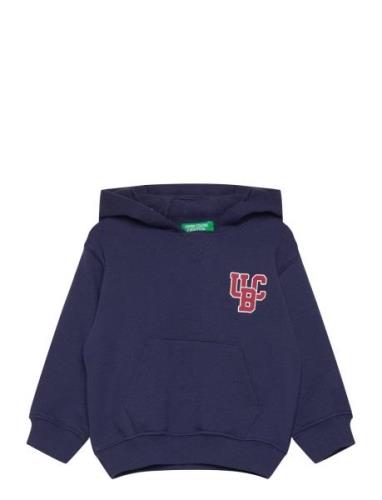 Sweater W/Hood Tops Sweatshirts & Hoodies Hoodies Navy United Colors O...