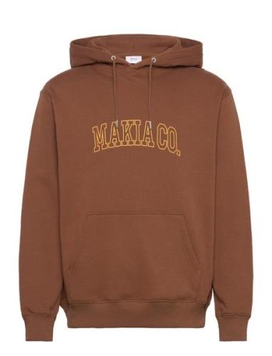 Nord Hooded Sweatshirt Tops Sweatshirts & Hoodies Hoodies Brown Makia