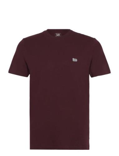 Ss Patch Logo Tee Tops T-Kortærmet Skjorte Red Lee Jeans