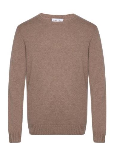 Man Chunky O-Neck Sweater Designers Knitwear Round Necks Brown Davida ...