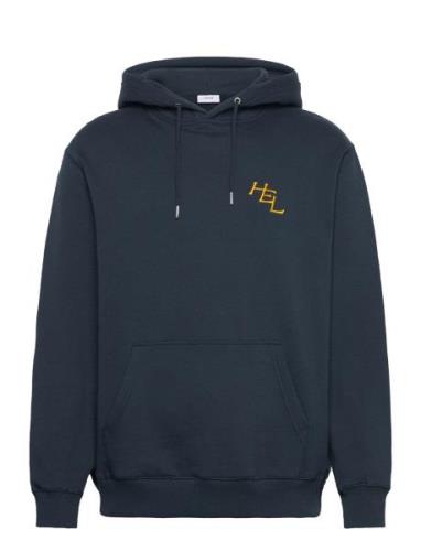 Hel Hooded Sweatshirt Tops Sweatshirts & Hoodies Hoodies Blue Makia