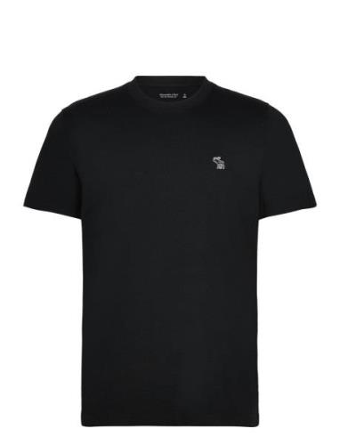 Anf Mens Knits Tops T-Kortærmet Skjorte Black Abercrombie & Fitch