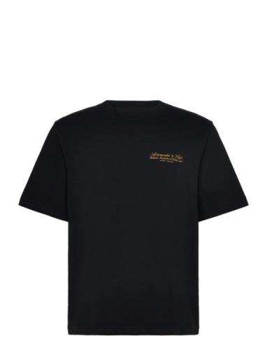 Anf Mens Graphics Tops T-Kortærmet Skjorte Black Abercrombie & Fitch