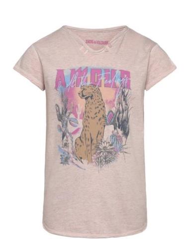 Short Sleeves Tee-Shirt Tops T-Kortærmet Skjorte Pink Zadig & Voltaire...