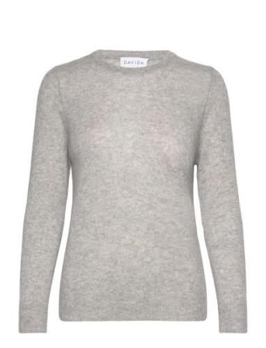 Basic Sweater Loose Tension Tops Knitwear Jumpers Grey Davida Cashmere