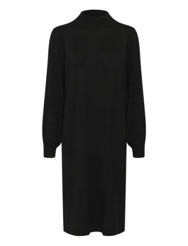 Kananna Knit Dress Knælang Kjole Black Kaffe