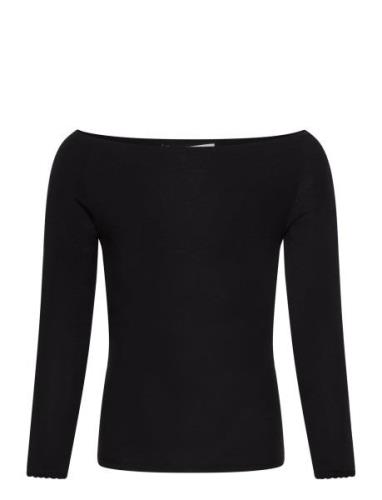 Viscose Long Sleeve Off Shoulder To Tops T-shirts Long-sleeved T-Skjor...